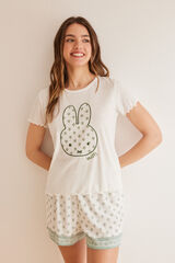 Women'secret Pijama estampado Miffy verde bege