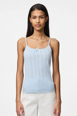 Pieces T-shirt de alças azul