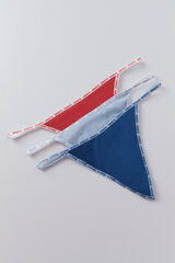 HI&BYE Pacote com 3 tangas, vermelho, azul, azul branco