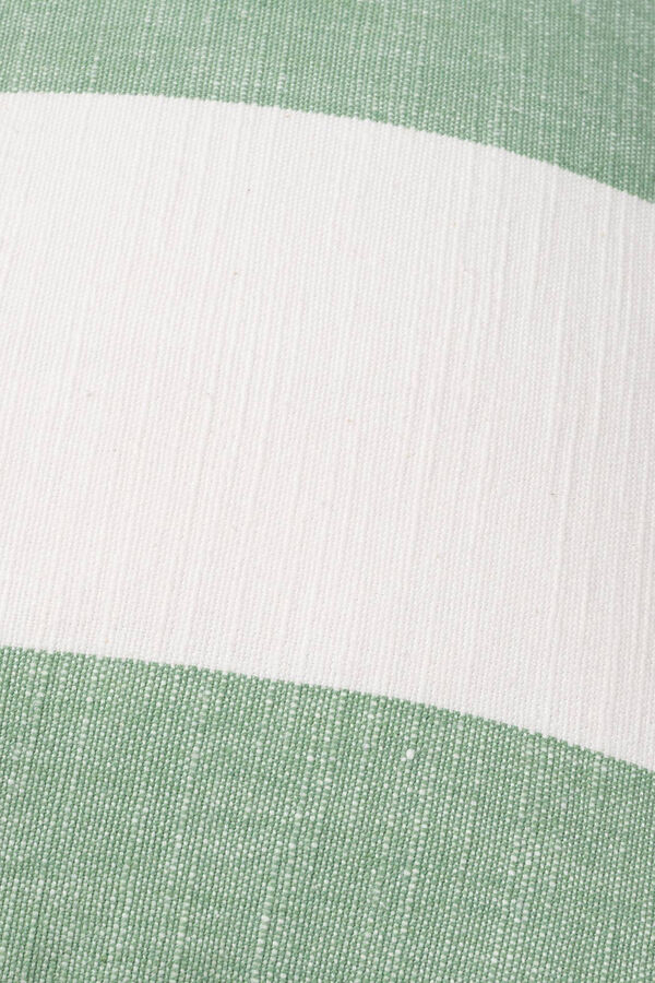 Textura Funda coj&iacute;n rayas algod&oacute;n 30x50cm. verde