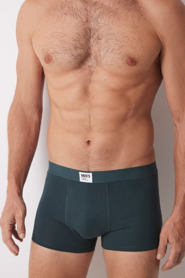 Women'secret Pack 2 calzoncillos b&oacute;xer algod&oacute;n gris y verde verde