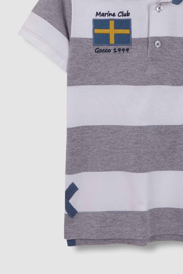 Gocco Polo remendo flag cinzento cinzento