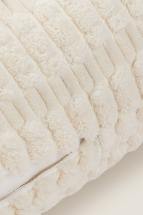 Textura Capa de almofada fantasia em chenille bege