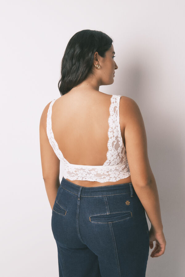 Women'secret Soutien bralette halter em renda bege bege