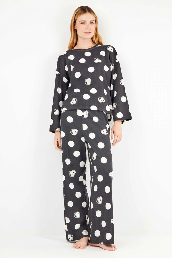 Gisela Conjunto pijama maxitopos Snoopy blanco