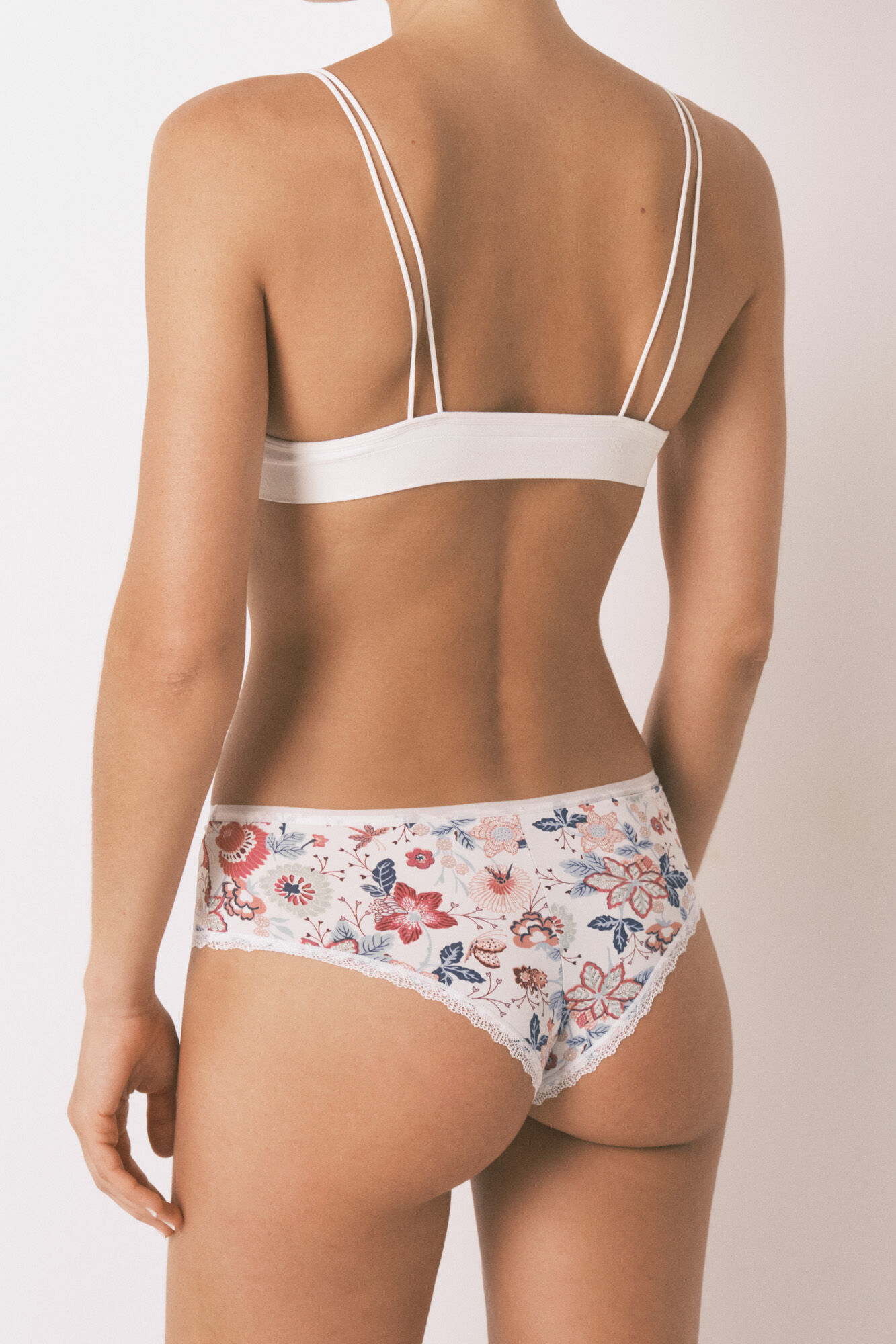 Women'secret Braga ancha brasile&ntilde;a microfibrafibra estampada marfil