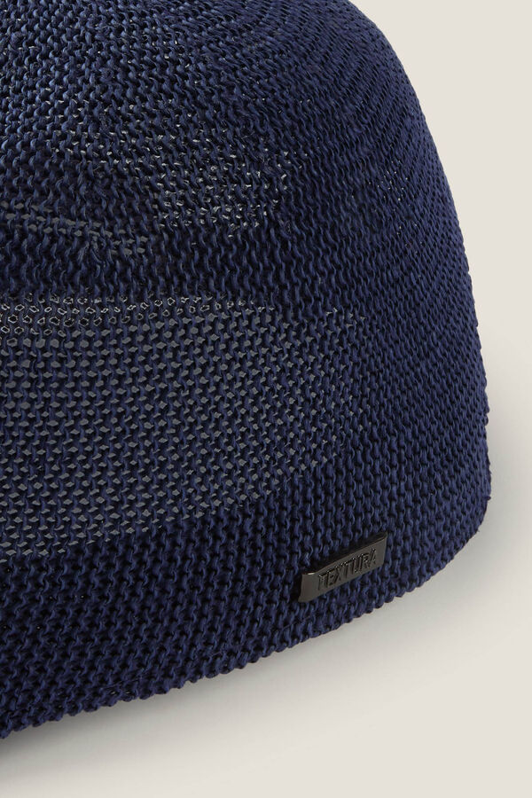 Textura Chap&eacute;u praia tipo bon&eacute; azul