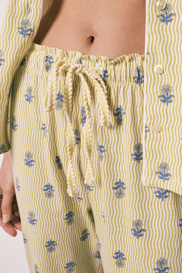 Women'secret Pijama comprido camiseiro em algod&atilde;o estampado estampado