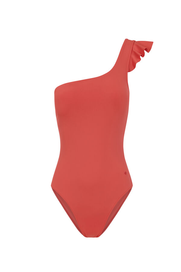 Womensecret Bañador reductor asimétrico rojo rojo