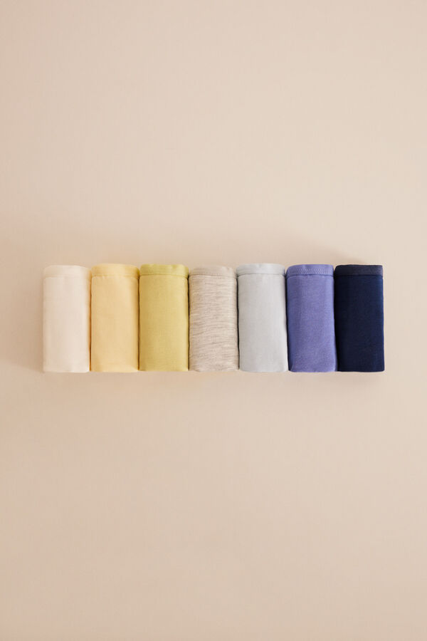 Women'secret Pack 7 bragas cl&aacute;sicas algod&oacute;n multicolor blanco