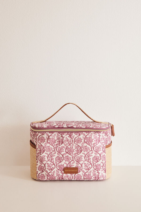 Women'secret Neceser grande estampado flores burdeos