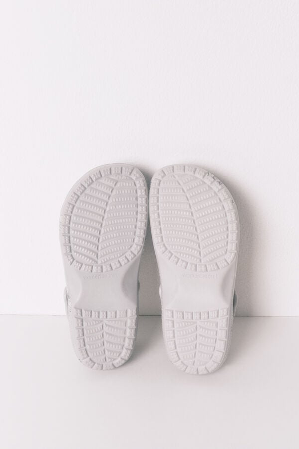 Women'secret Chinelos de quarto de pele de borrego Snoopy cinzento