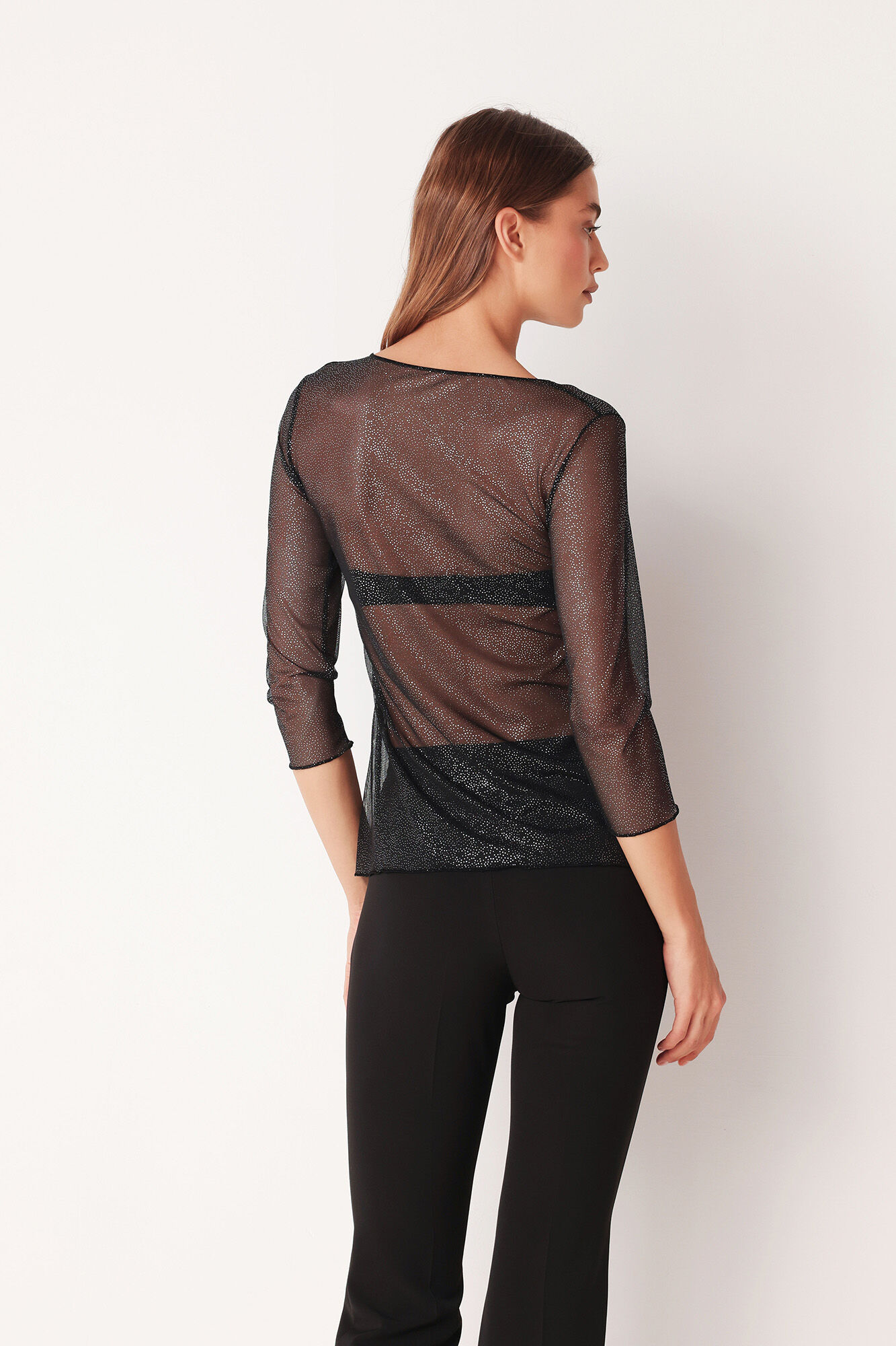 Cotonella Camiseta transparente con brillos