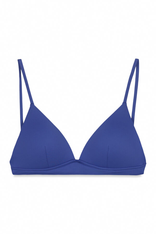 Women'secret Top de biqu&iacute;ni triangular copa fixa azul azul