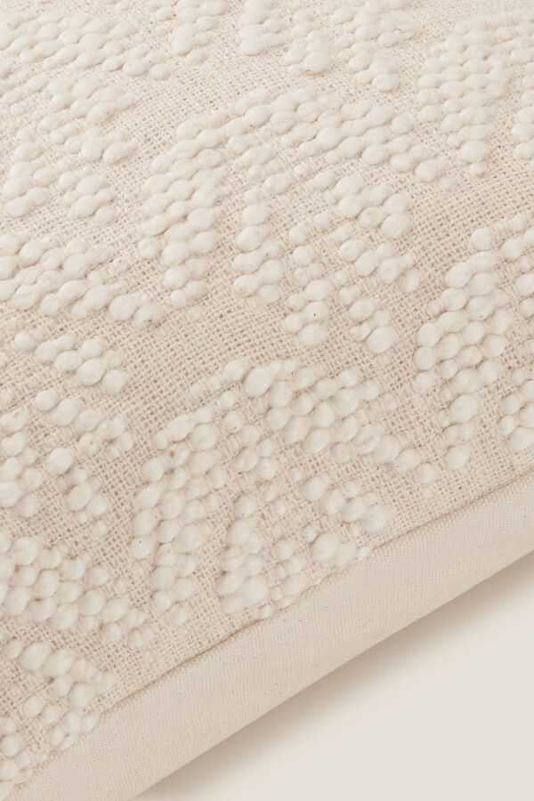 Textura Capa travesseiro algod&atilde;o Jacquard bege
