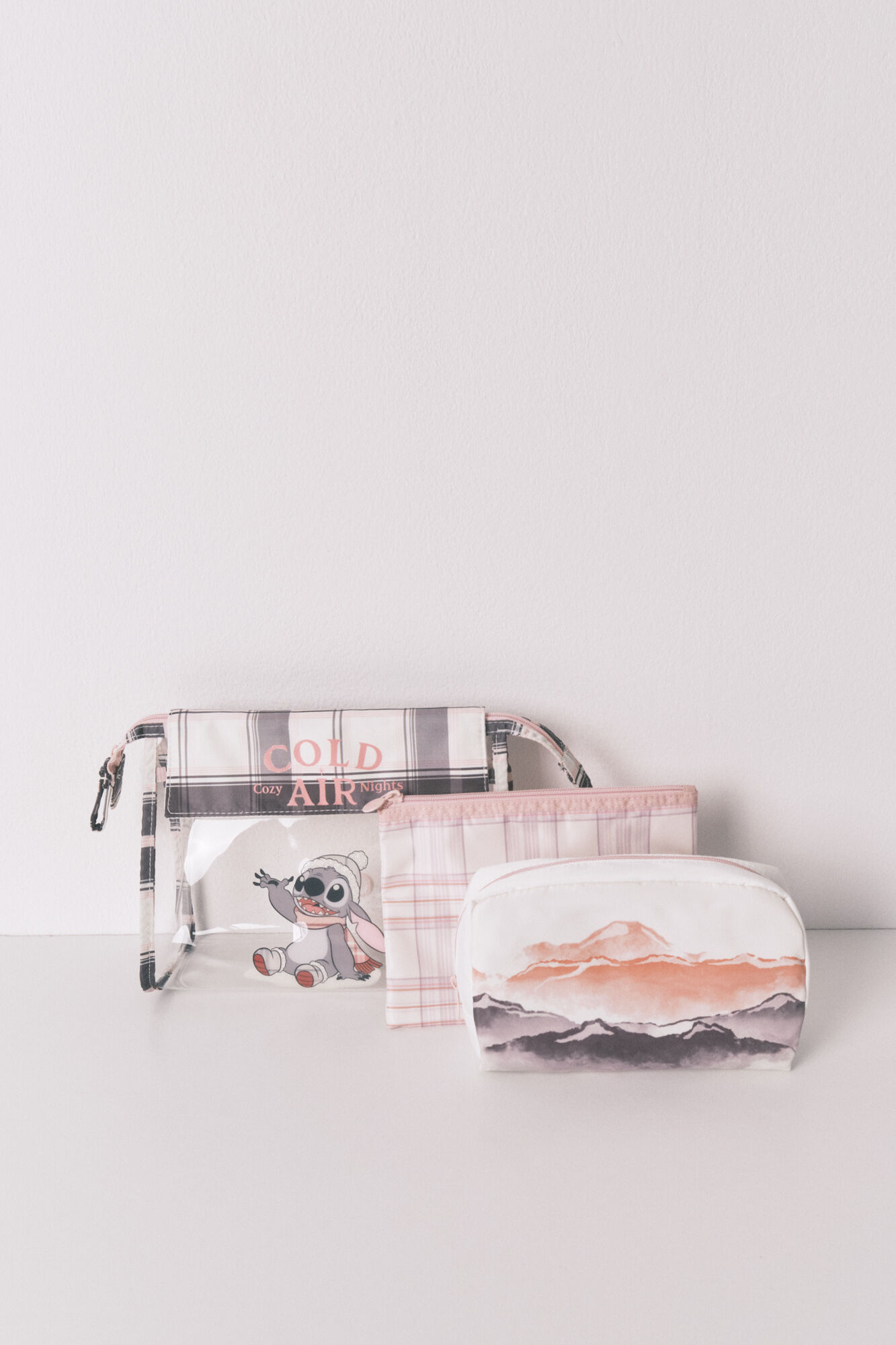 Women'secret Pack 3 n&eacute;cessaires estampado xadrez Stitch