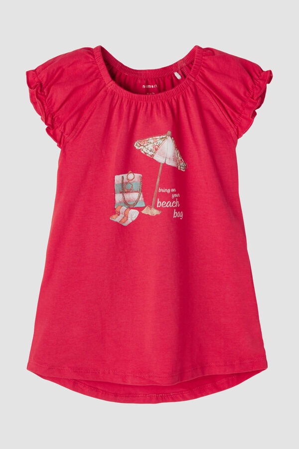 Womensecret T-shirt comprida mini menina  vermelho