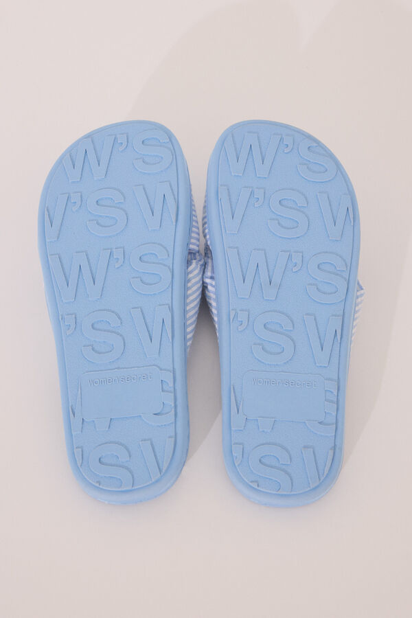 Women'secret Chinelos azuis chinelos de quarto azul