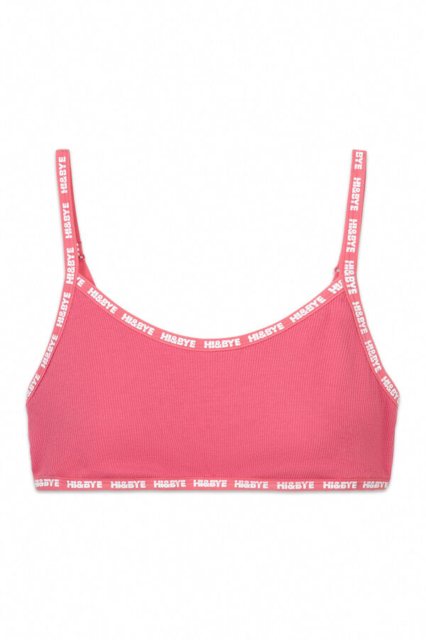 HI&BYE Sujetador top algodón copas extraíbles rosa rosa