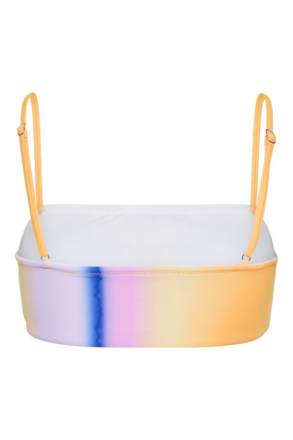 Pieces Top biquíni bandeau estampado. vermelho