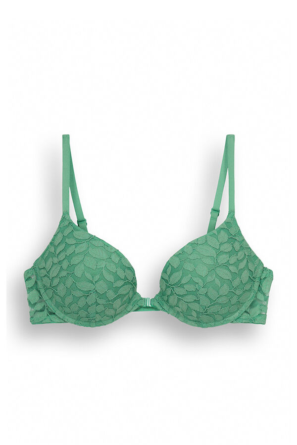 Women'secret GORGEOUS Sujetador push up encaje verde verde