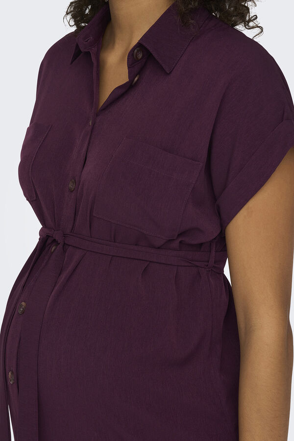 Only Maternity Vestido midi camiseiro maternity rosa