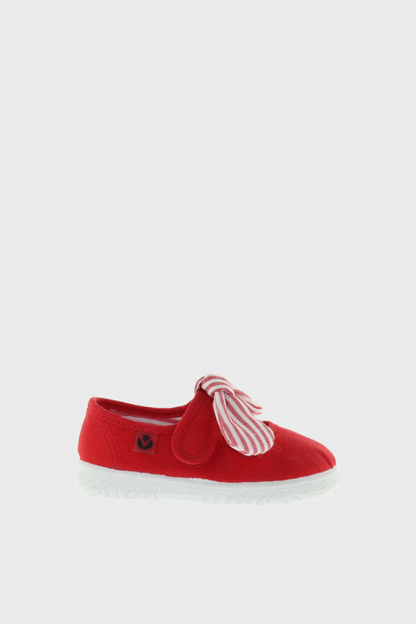 Victoria Merceditas de lona rojo