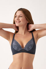 Promise Suti&atilde; soutien triangular sem aro azul