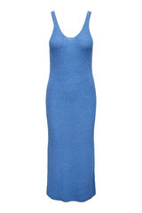 Only Maternity Vestido midi de punto maternity azul
