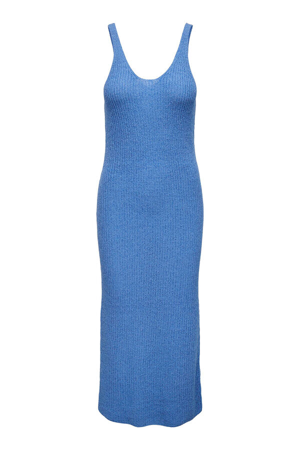 Only Maternity Vestido midi de punto maternity azul