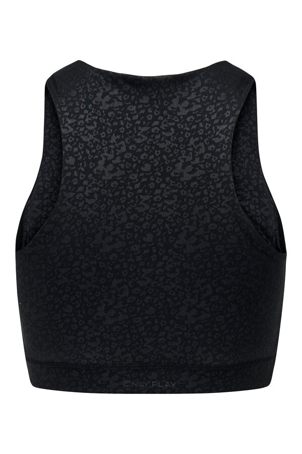Only Play Sujetador deportivo estampado negro