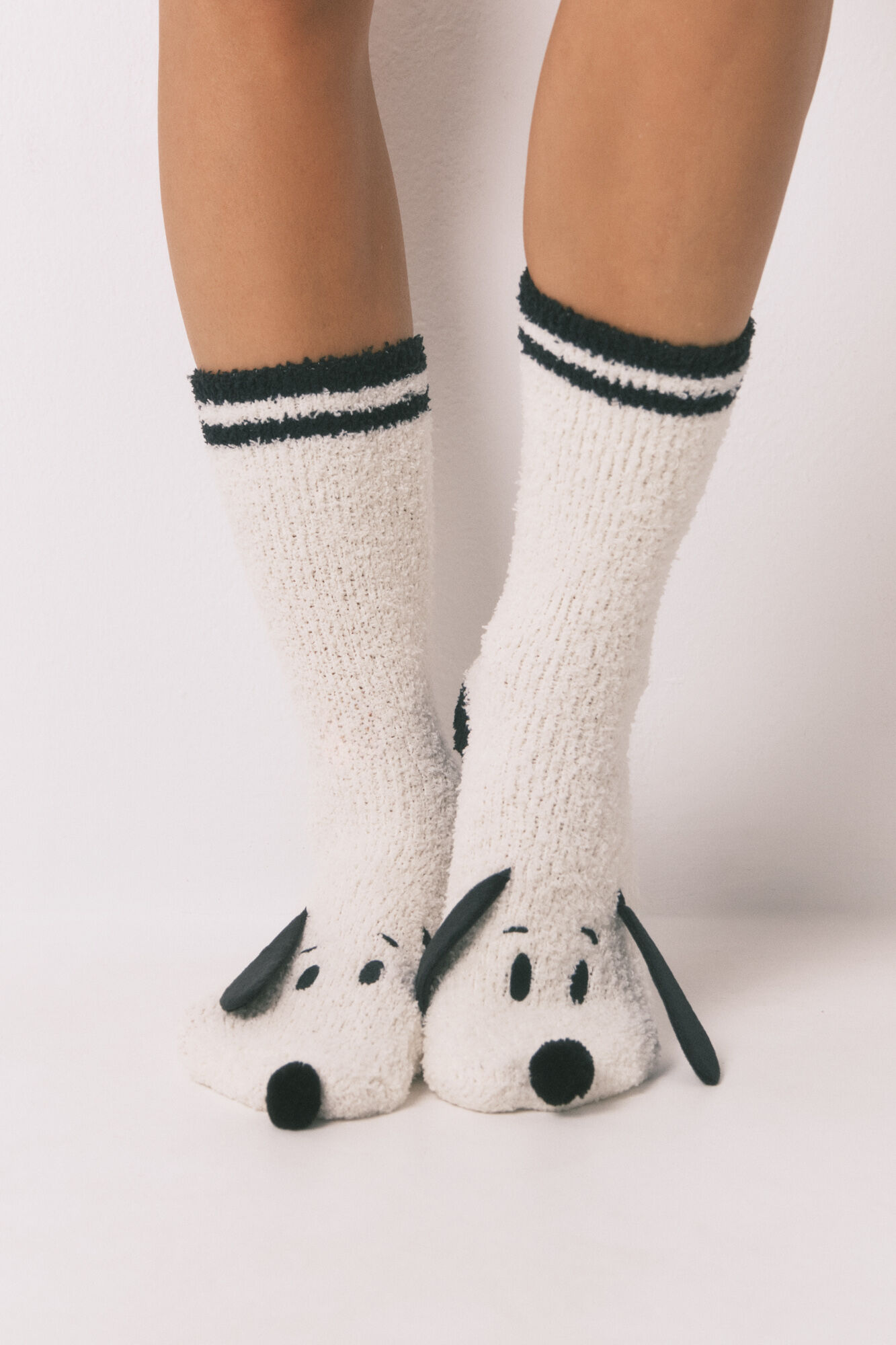 Women'secret Meias compridas brancas do Snoopy