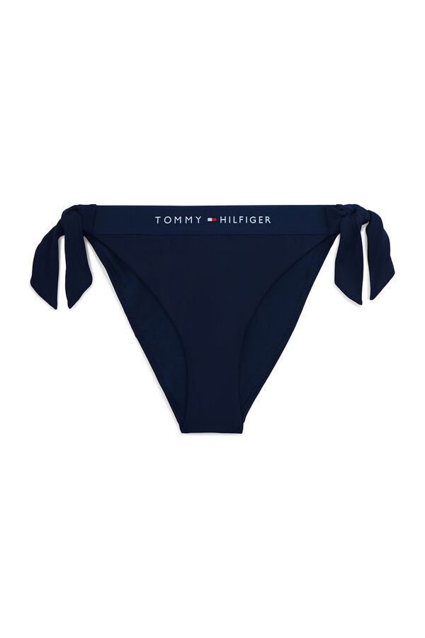 Tommy Hilfiger Cueca de biqu&iacute;ni com la&ccedil;os laterais azul