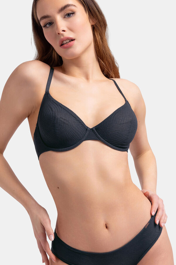 Dorina Sutiã com enchimento sem com aro cinzento