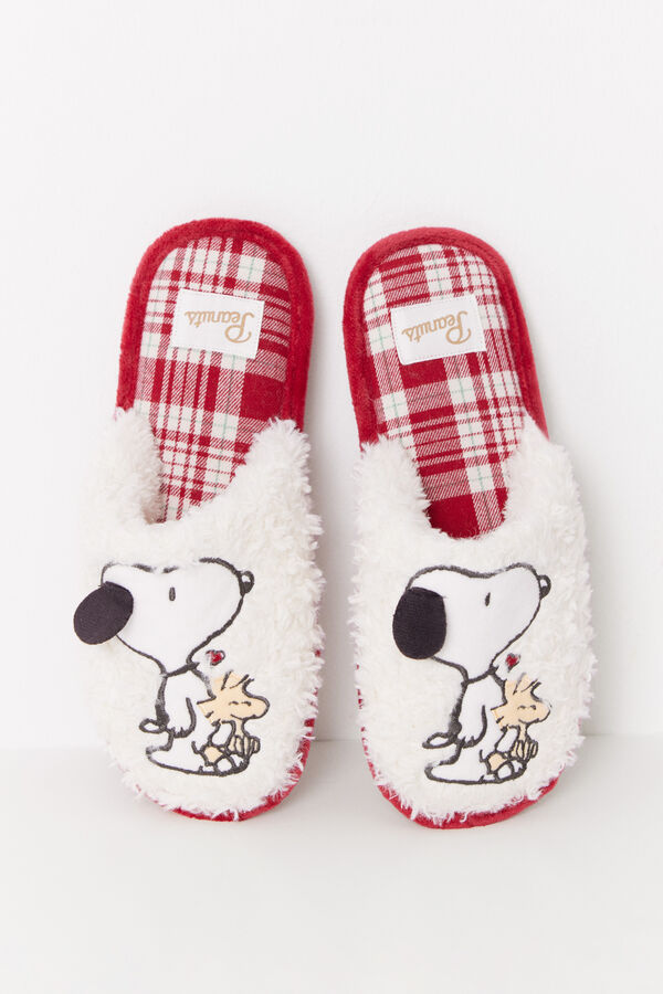 Women'secret Zapatillas casa Snoopy 3D marfil