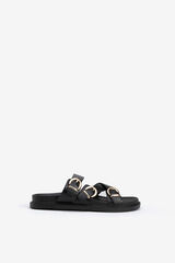 Vilanova Sand&aacute;lias com Fivelas preto