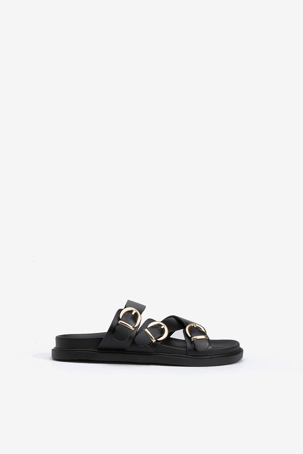 Vilanova Sand&aacute;lias com Fivelas preto