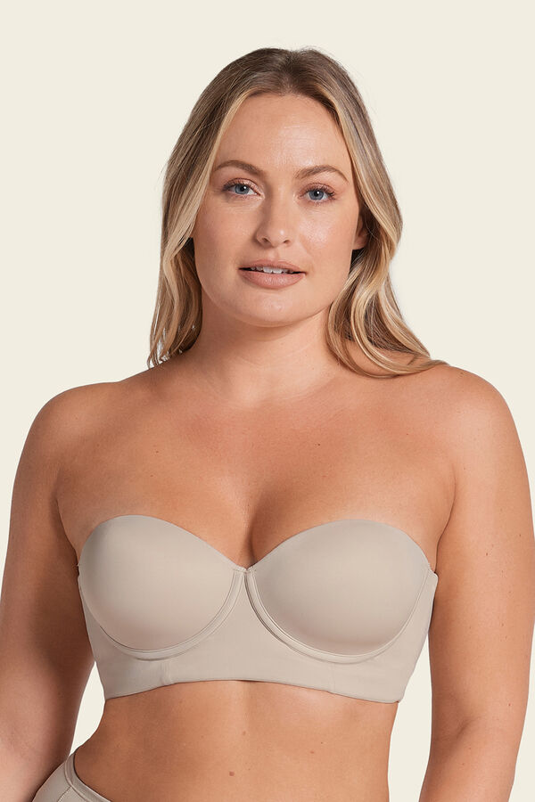 Leonisa Sin tirantes bustier 360&deg; de perfecci&oacute;n beige