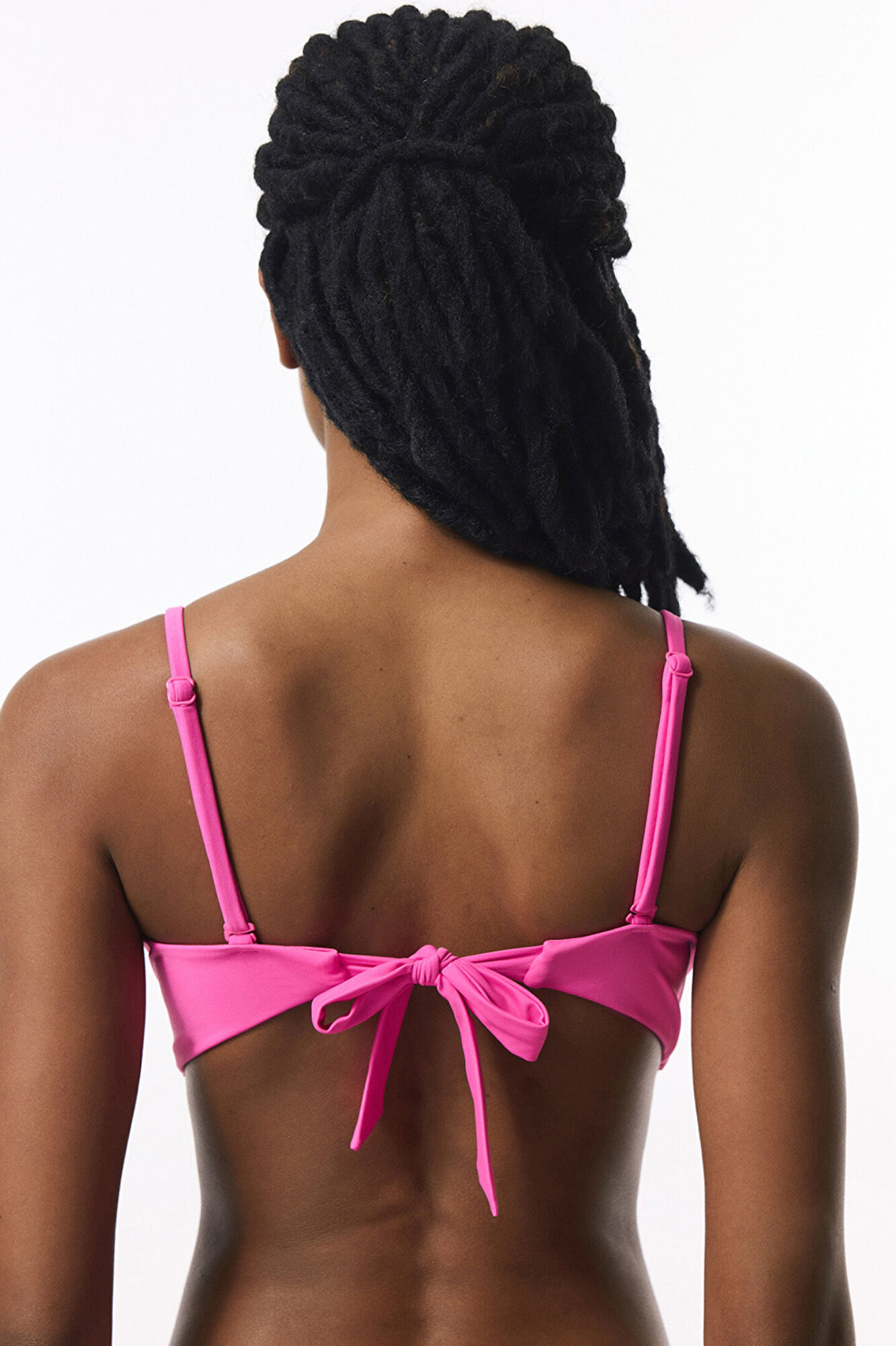 Penti Top de biqu&iacute;ni rosa al&ccedil;as