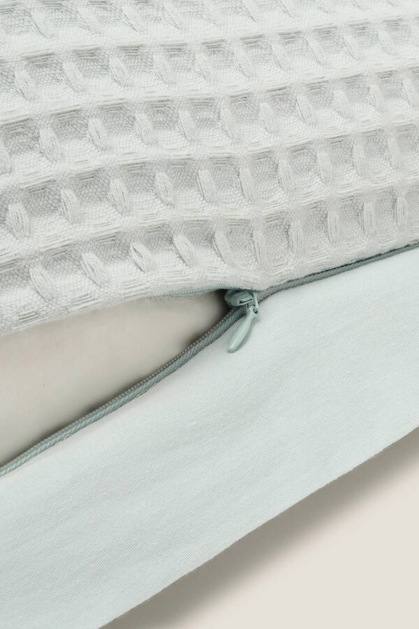 Textura Coxim algod&atilde;o favo de mel azul