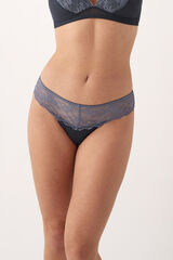 Promise Tanga encaje azul
