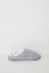 Women'secret Chinelos de quarto fechados acolchoados em marfim azul