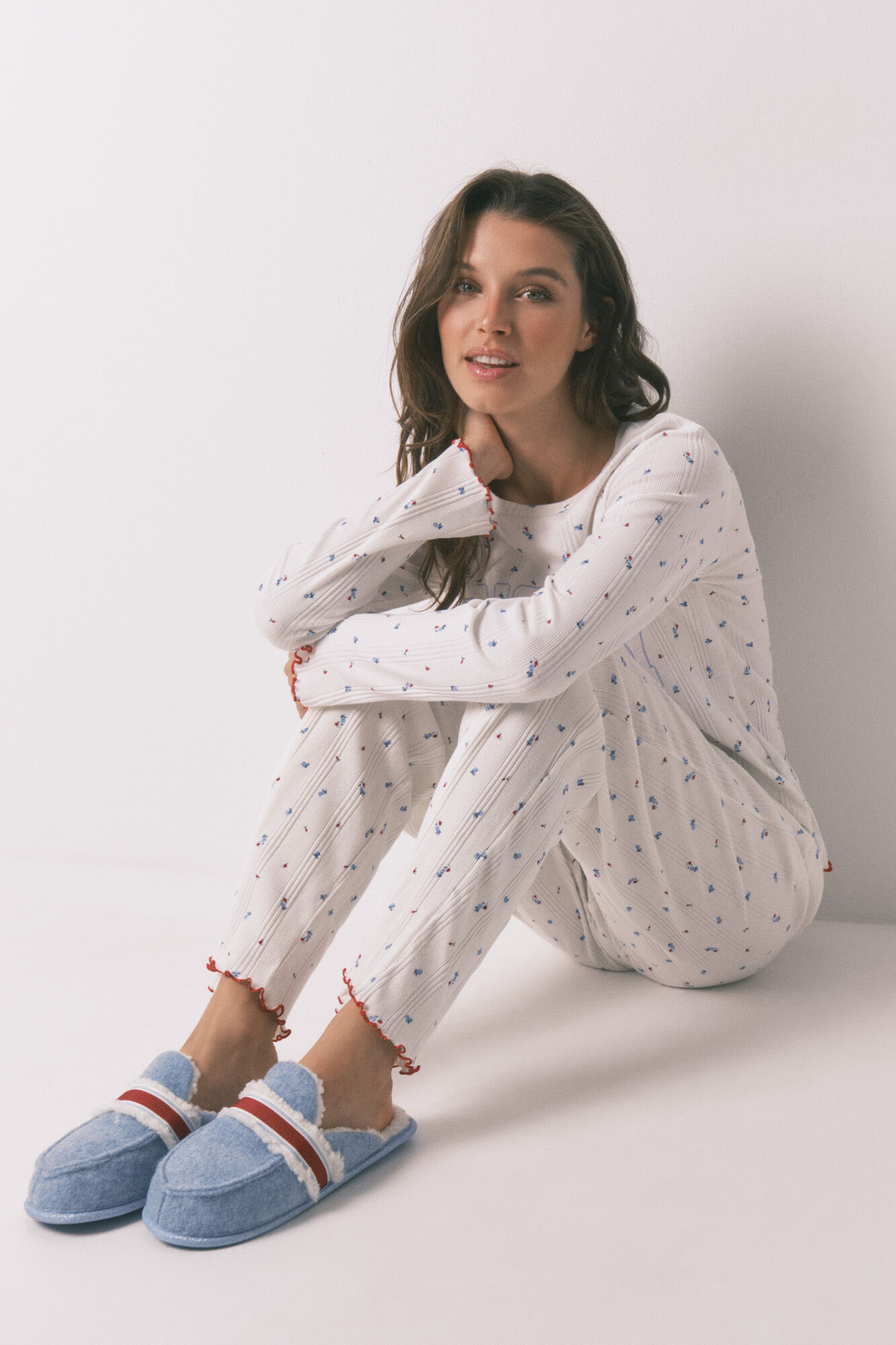 Women'secret Pantufas estampado do Mickey Chinelos de quarto