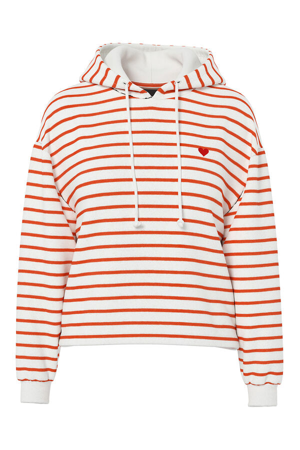 Pieces Sudadera con capucha blanco