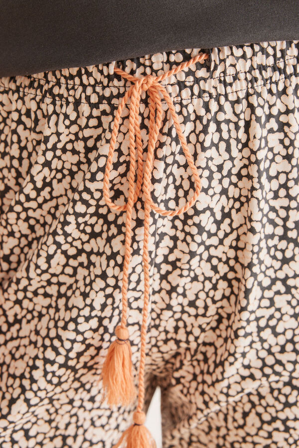 Women'secret Pijama largo 100% algod&oacute;n gris Stitch gris