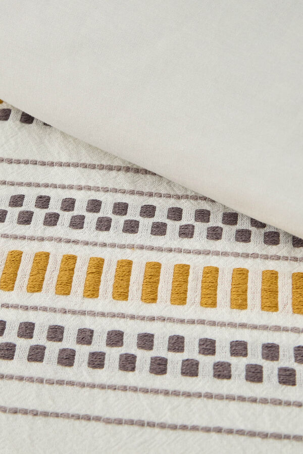 Textura Funda n&oacute;rdica algod&oacute;n Jacquard amarillo