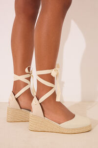 Women'secret Sandalias esparto dorado plataforma