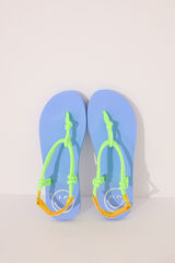 Women'secret Chanclas SmileyWorld® tiras cuerda verde blanco