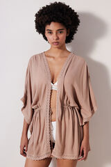 Penti Vestido quimono rosa cinzento