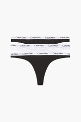 Calvin Klein Tangas de algodón con cinturilla de Calvin Klein estampado